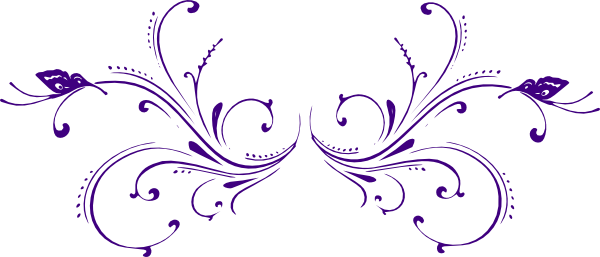 Butterfly Border Clipart - Purple Butterfly Border Clipart (600x257)