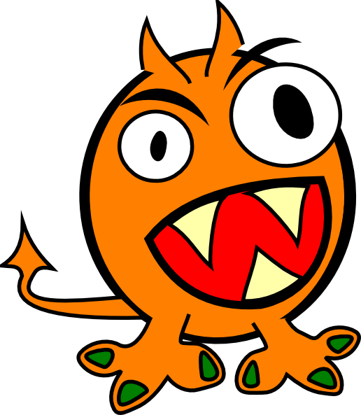 Orange Monster Clip Art - Orange Monster Clip Art (516x593)