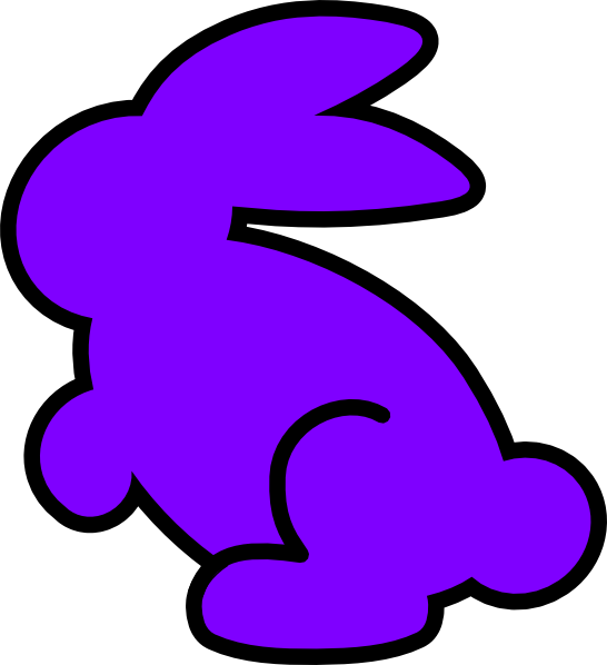 Cute Purple Butterfly Clipart Download - Bunny Clip Art Purple (546x598)