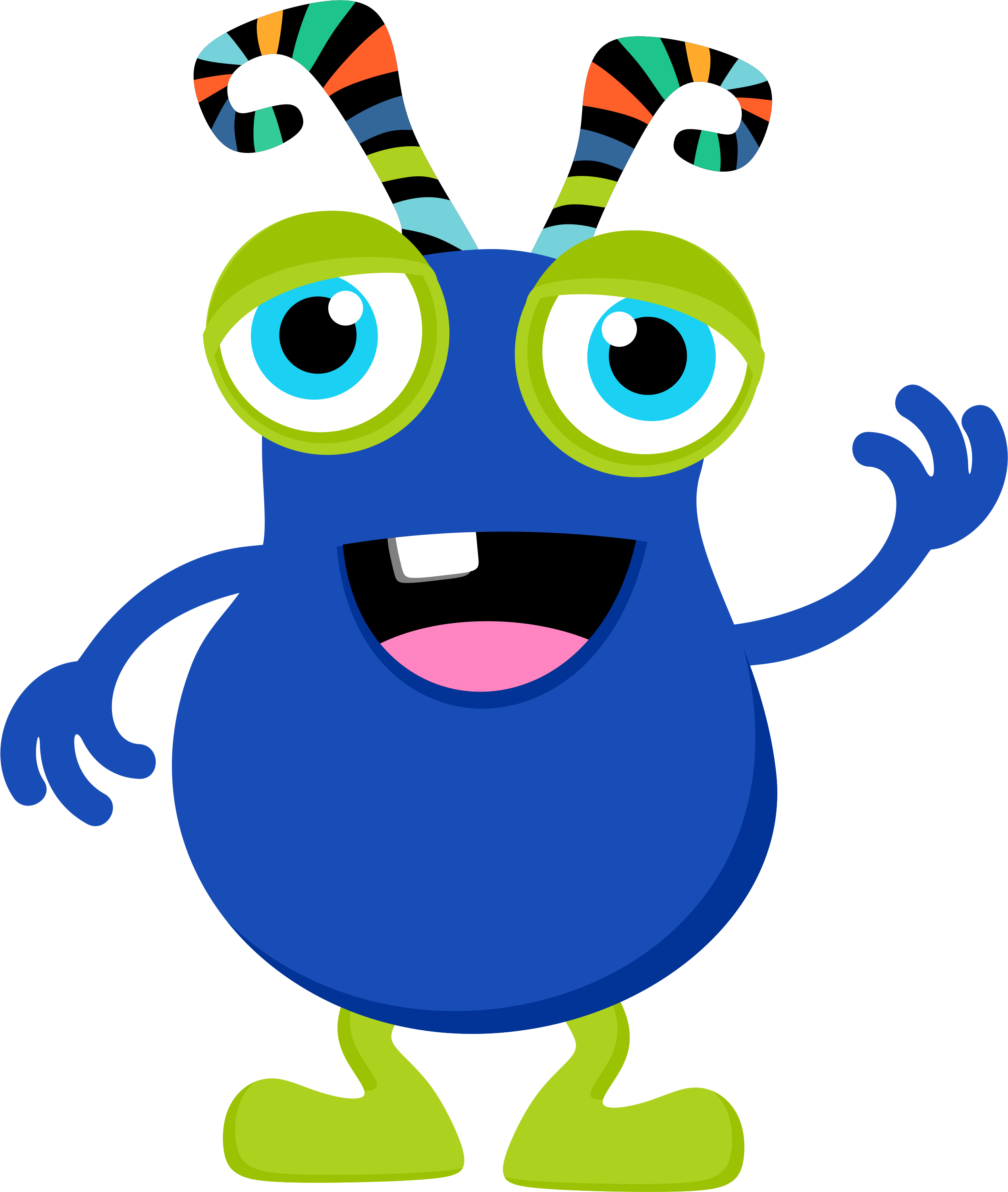 B *✿* De Minus - Little Monster Clipart (2539x3001)