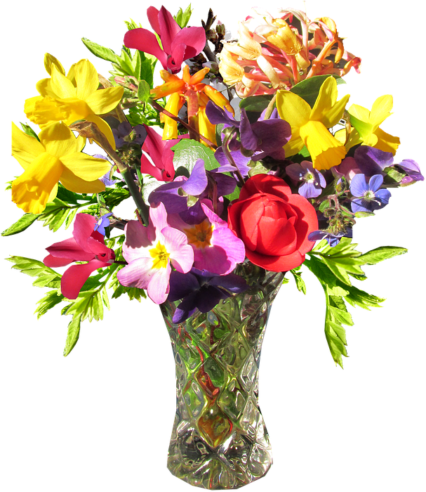 Easy Drawings Of Flowers 24, - Flower Vase With Flowers Photography Png (616x720)