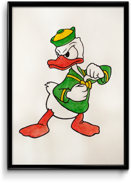 Oregon Ducks - Watercolor Painting (600x632)