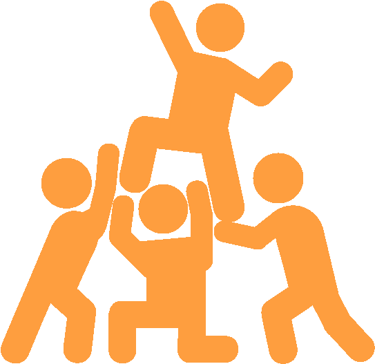 Teamspirit - Team Building Clip Art Orange (548x548)
