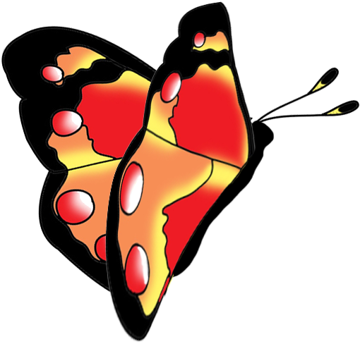 Graphics For Colorful Flying Butterfly Graphics - Flying Butterfly Clip Art (563x532)