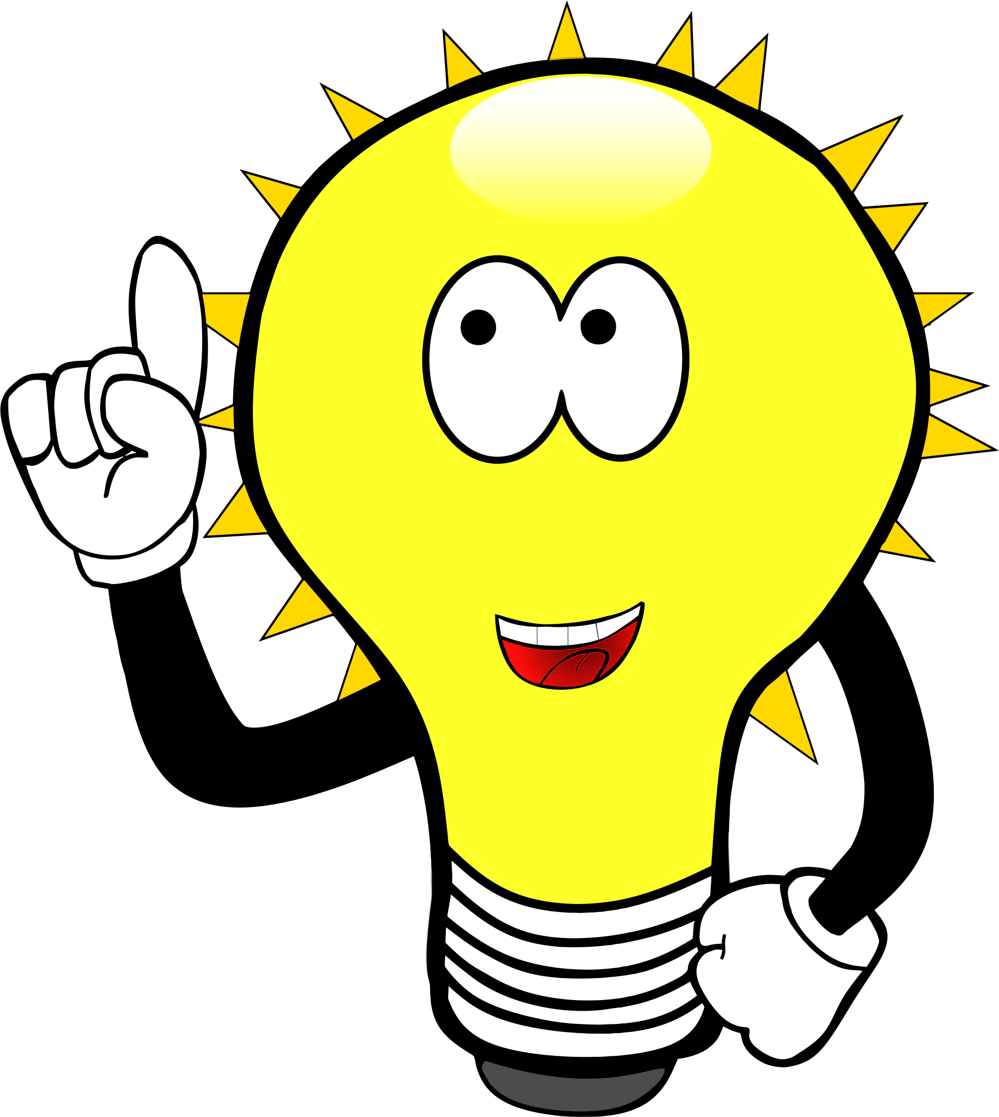 Anthropomorphic Cartoon Light Bulb - Cartoon Light Bulb Png (2007x2245)