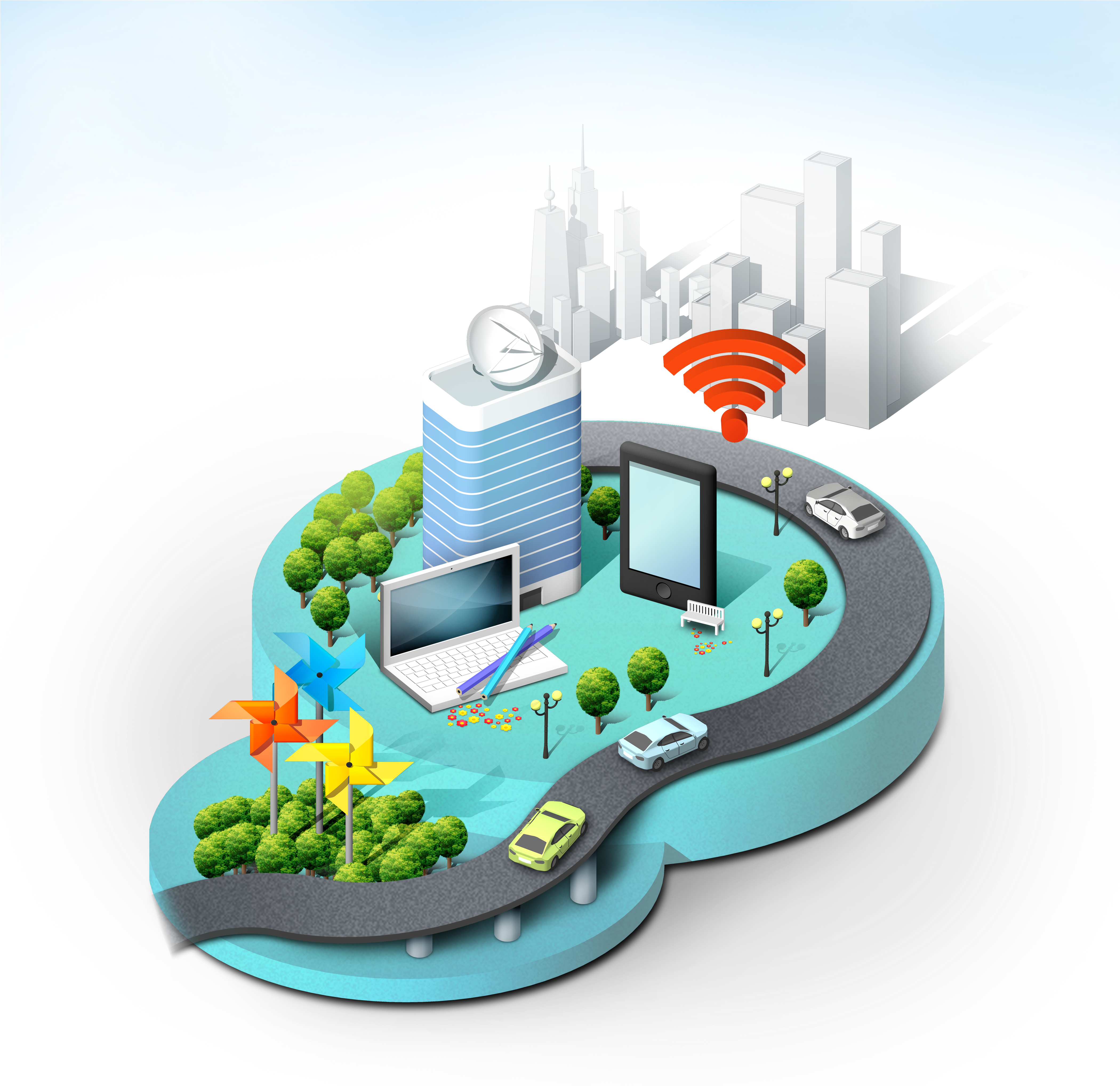 Smart City Royalty-free Clip Art - Architecture (4200x4200)