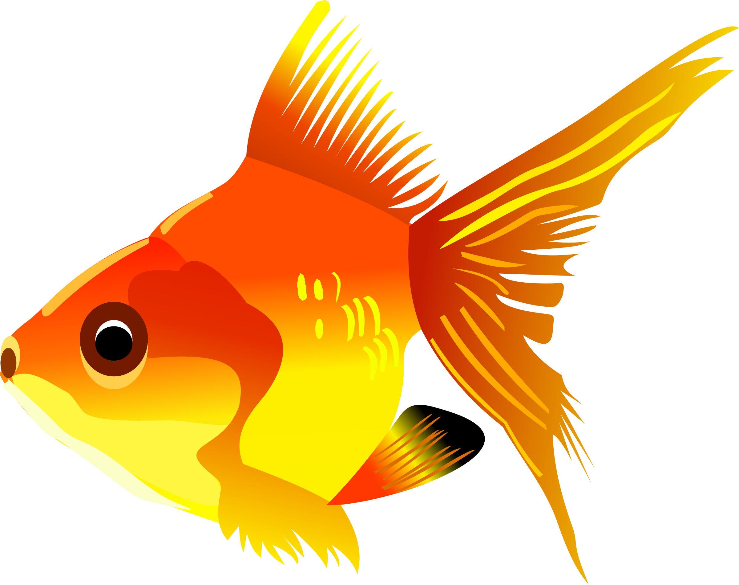 Cartoon Goldfish - Gold Fish Cartoon Png (2400x1898)