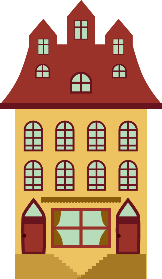 Vector Apartment Building Design - Cartoon Images Of Apartment (528x906)