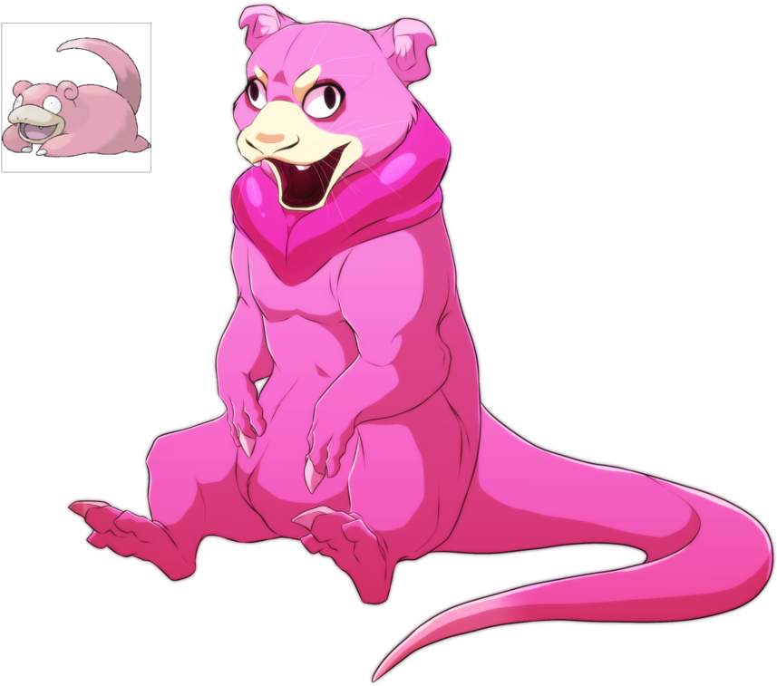Slowpoke- The Pink Enigma By Blueharuka - Slowpoke Pokemon (949x842)