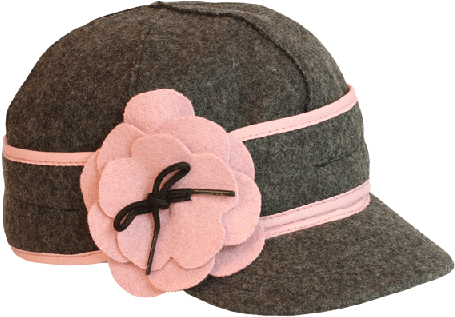 Charcoal & Pink Stormy Kromer Cap - Women's Stormy Kromer Hat (500x400)