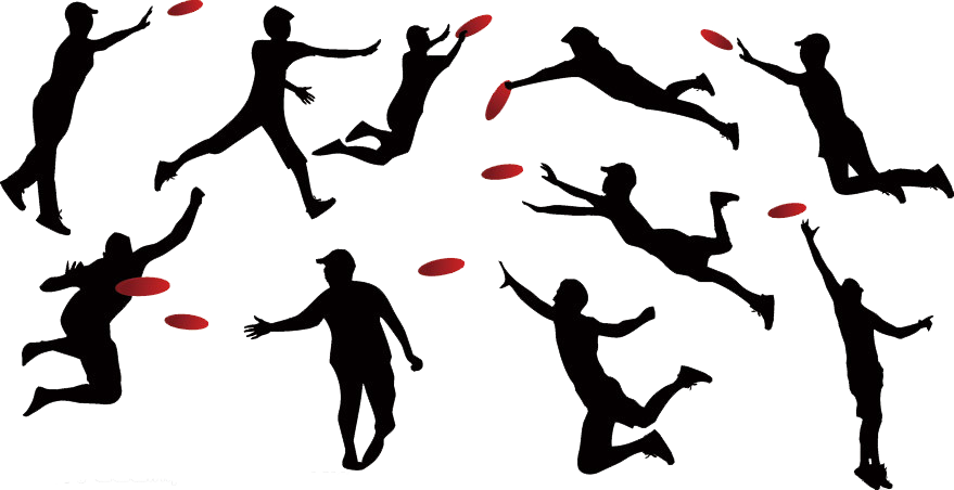Frisbee Silhouette Ultimate Clip Art - Frisbee Clip Art (879x452)
