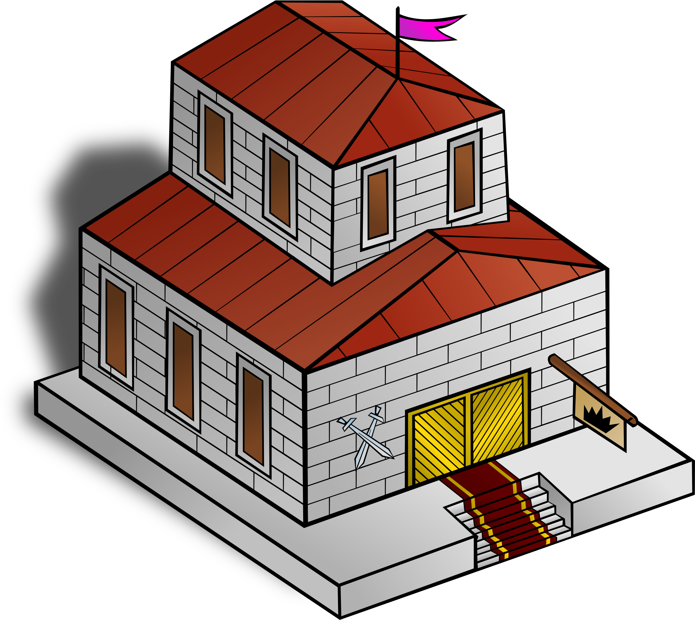 Town Hall Building Clipart - Town Hall Clipart (2400x2400)