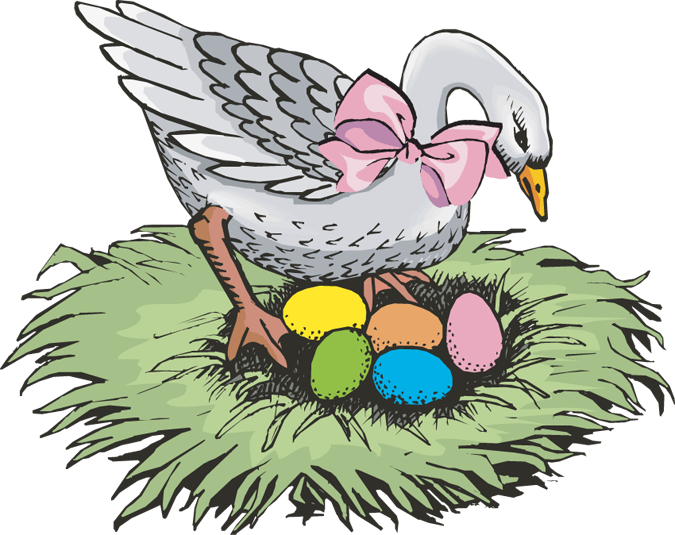 Owl Nest Clipart - Duck On Eggs Clipart (675x535)