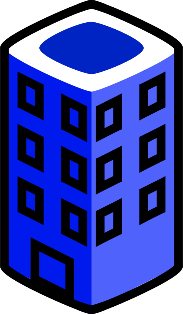 Vector Clip Art - Commercial Roofing Icon (600x1027)