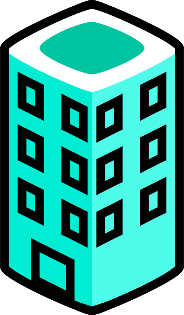 Vector Clip Art - Office Building Clip Art (600x1027)