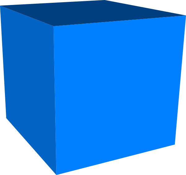 Cube 3d Clipart - Blue Cube Clipart (600x563)