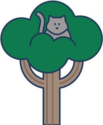 The Real Tree House Cats Of Chicago - Cat In Tree Cartoon (500x500)