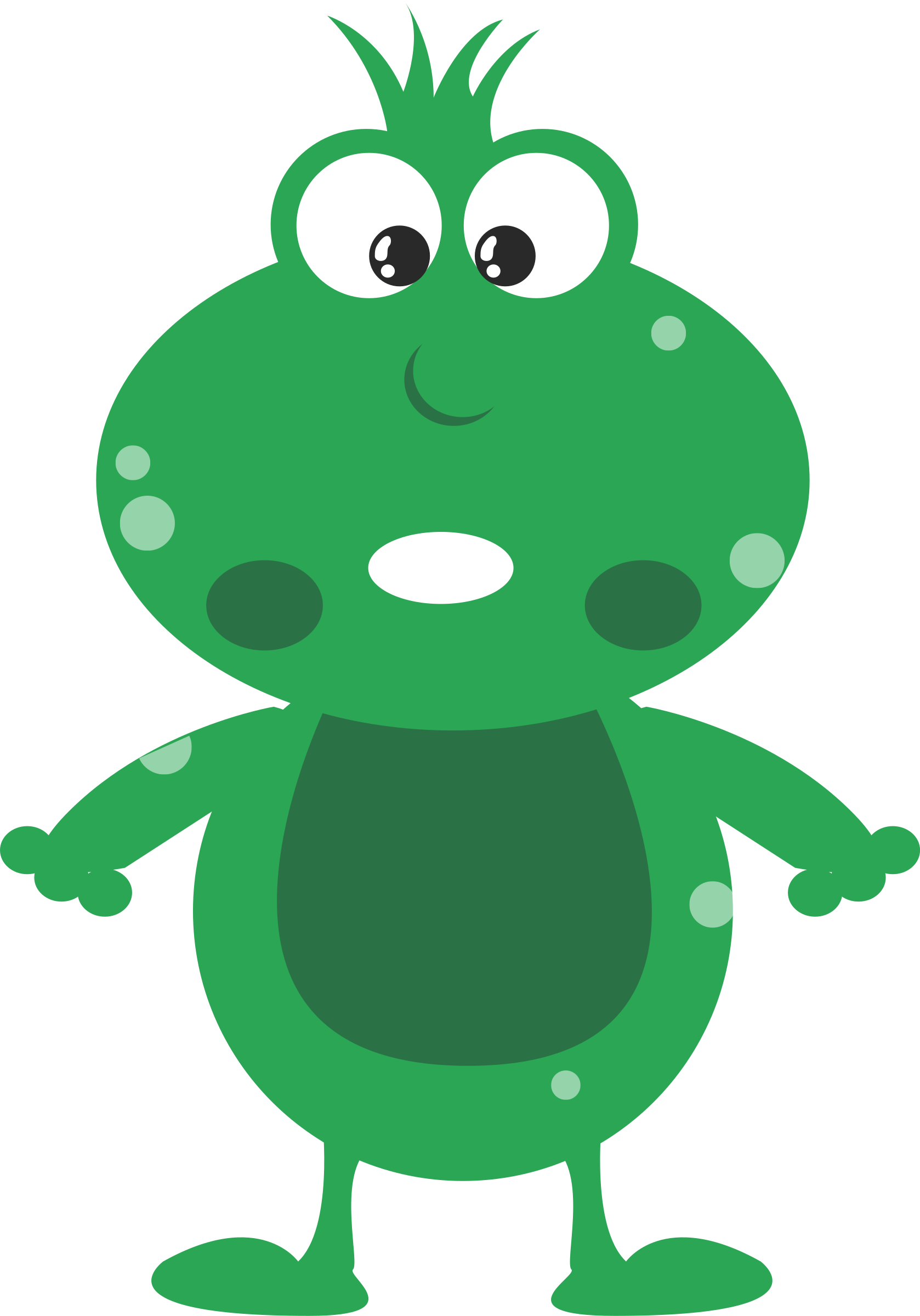 Gambar Kartun Warna Hijau (1678x2400)