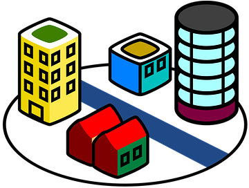 City, Skyscraper, Tower, Street - Office Building Clip Art (495x340)
