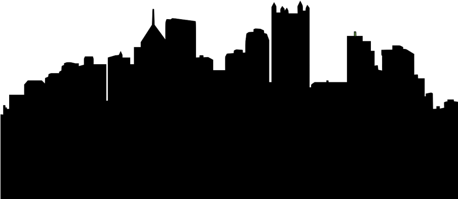 Pittsburgh Skyline Silhouette Clip Art - Pittsburgh Skyline Silhouette Clip Art (903x519)