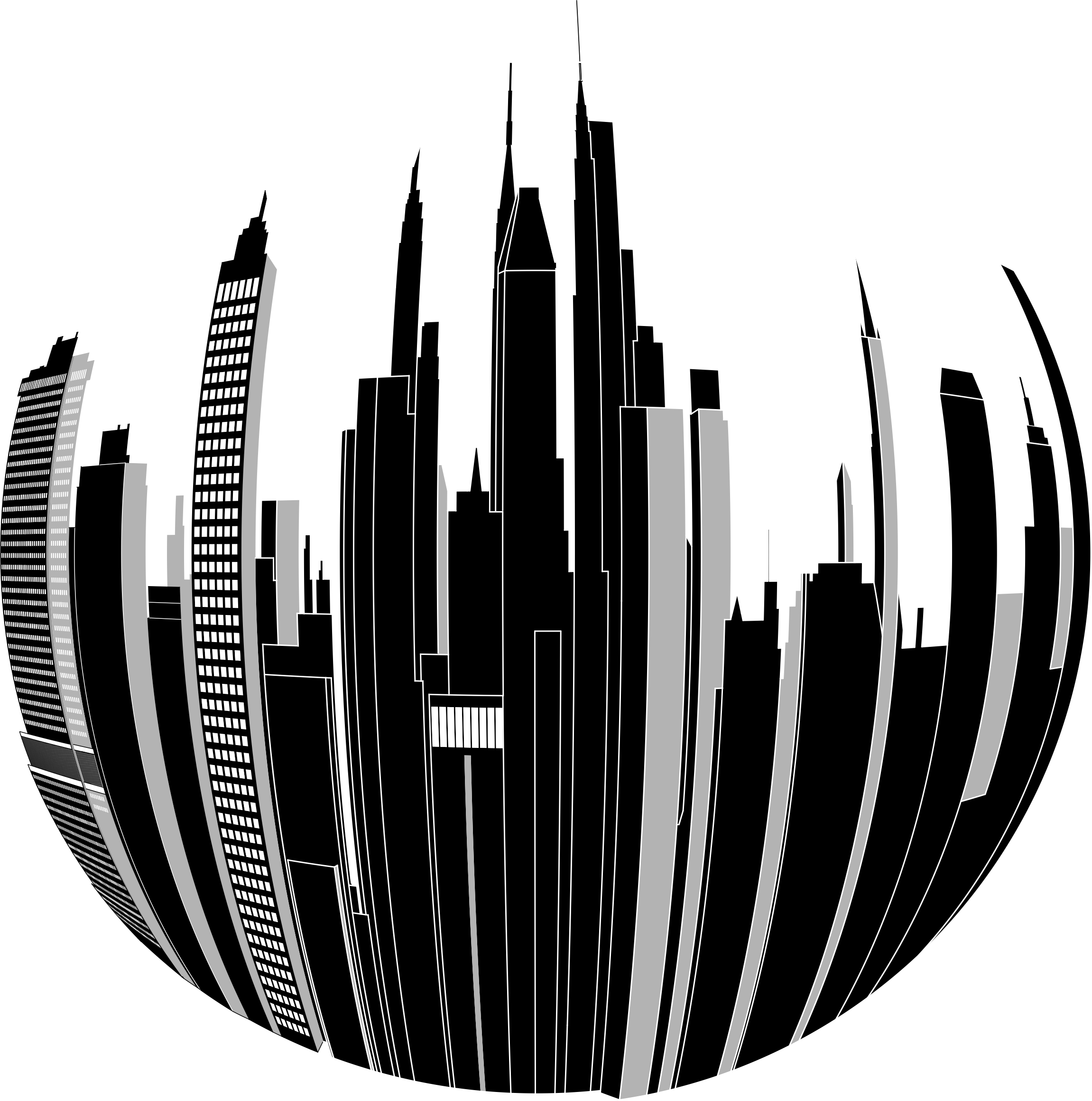 Related City Building Clipart Black And White Png - Portable Network Graphics (2302x2320)