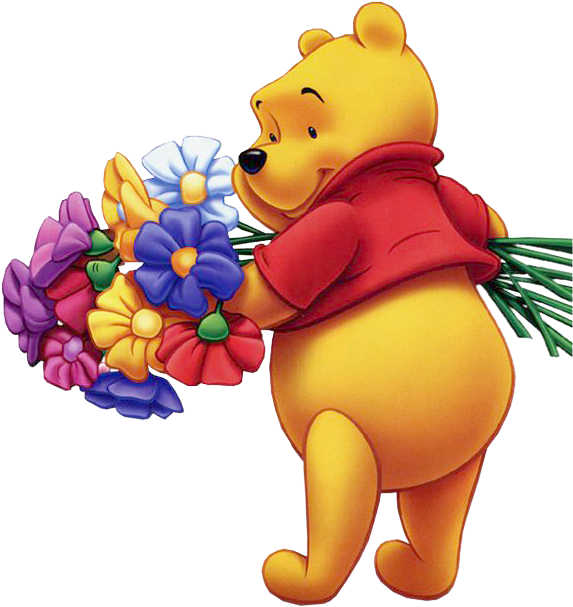 Ephemera - Winnie The Pooh Flowers (582x618)