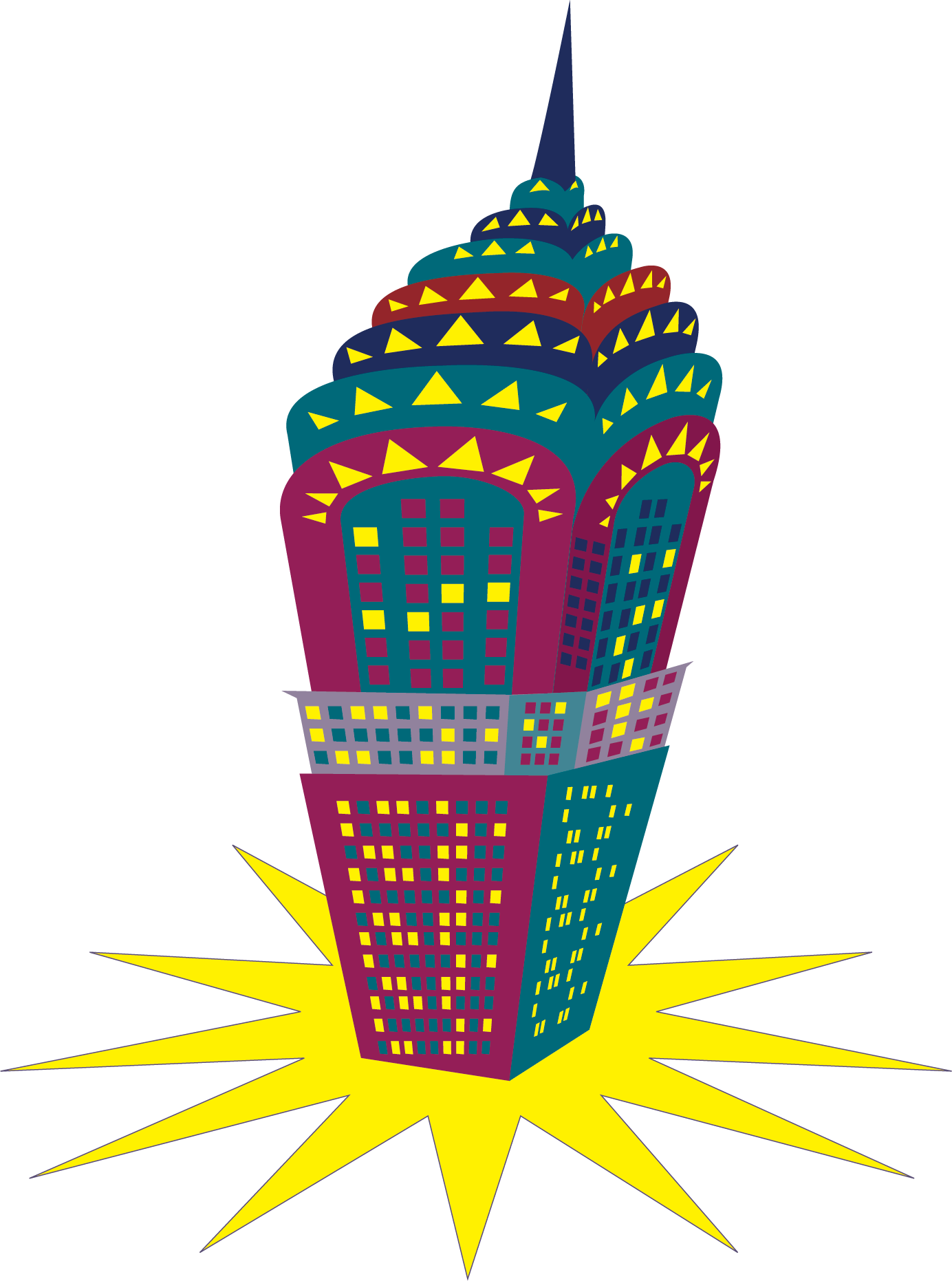 Empire State Building Clip Art - Empire State Building Clip Art (1384x1862)