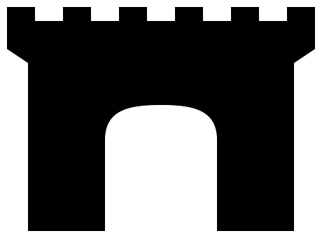 Goal, City Gate, Input, Building - Vector Graphics (960x709)