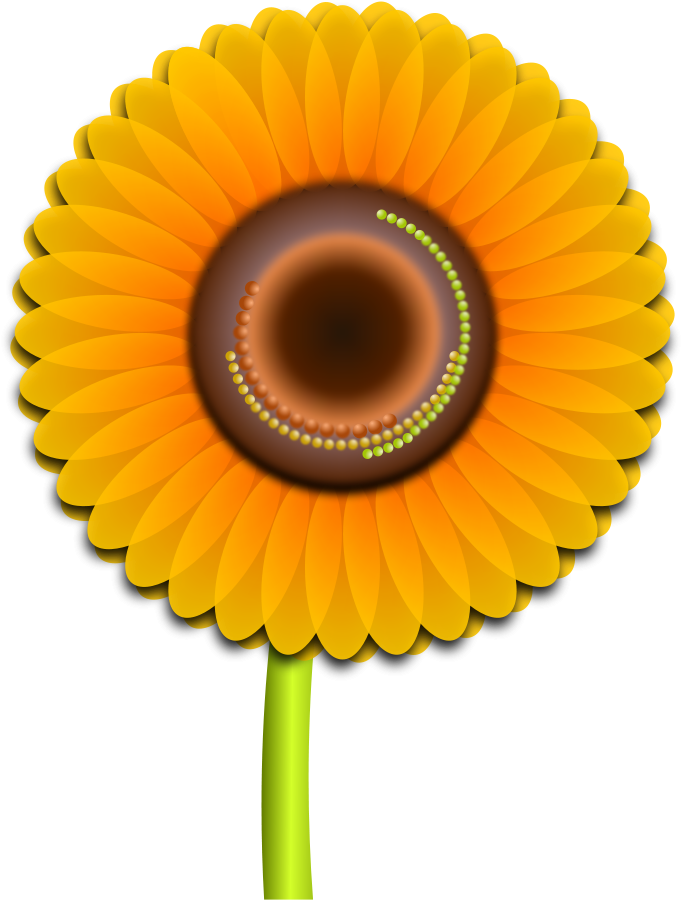 Sun Flower Clipart, Vector Clip Art Online, Royalty - Sun Flower Clip Art Hd (687x900)