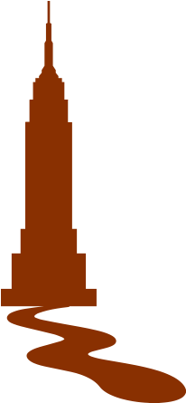 A Stream Flows Under The Building That Flows Out To - Empire State Building Silhouette (800x637)