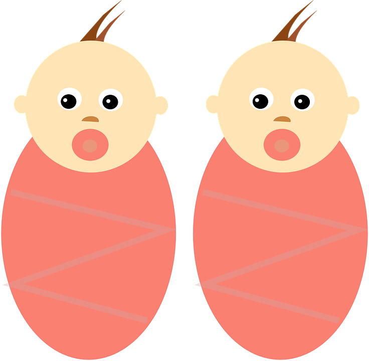 Chinese Twins Cliparts 2, - Twins Clipart (736x720)