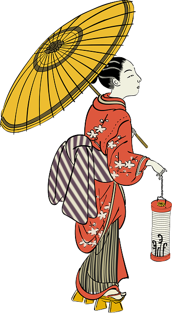 Lantern, Woman, Person, Chinese, Japanese - Japanese Png (353x640)