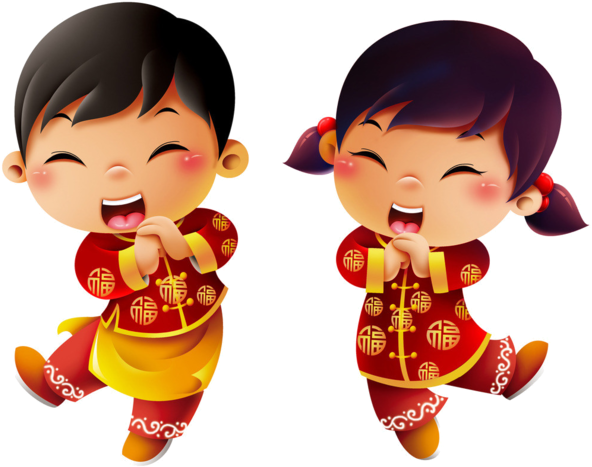 Personnages, Illustration, Individu, Personne, Gens - Chinese Lion Dance Clipart (600x564)