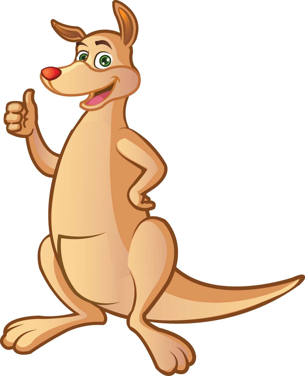 Christmas Kangaroo Clipart Free Merry Christmas Image - Cartoon Kangaroo Png (1013x1248)