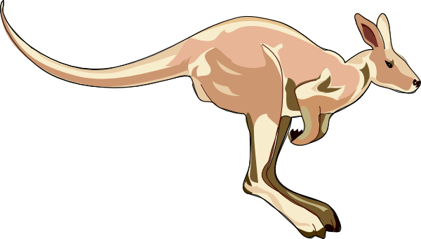 Jumping Kangaroo Clipart - Kangaroo Clip Art (600x341)