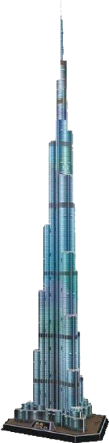 Empire State Building Blueprint For Kids - Cubic Fun 3d Puzzle - Burj Khalifa (dubai) (136 Pieces) (640x640)