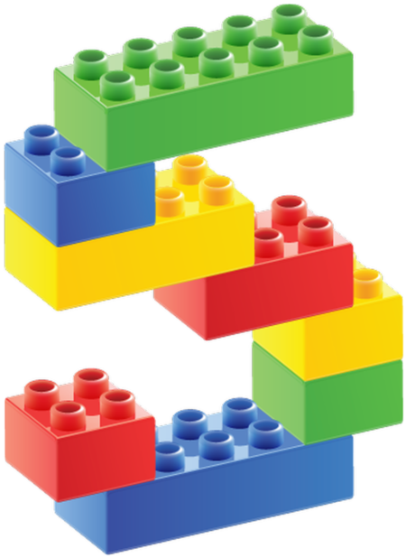 Number Sense, Bday Cards, Clip Art, Legos, Math, Psychology, - Number 5 With Lego (550x699)