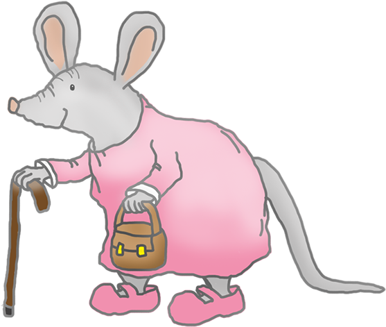 Mice Clipart Easy Animal - Old Rabbit Clipart (591x506)