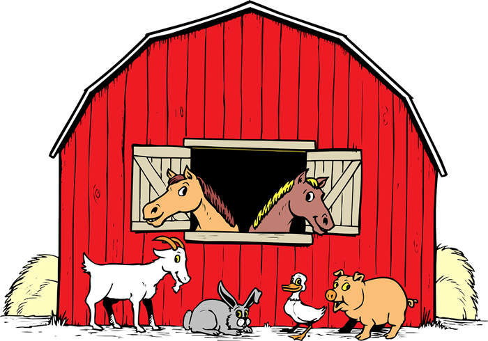 Hut Clipart Animal House - Barn Clipart (1071x750)