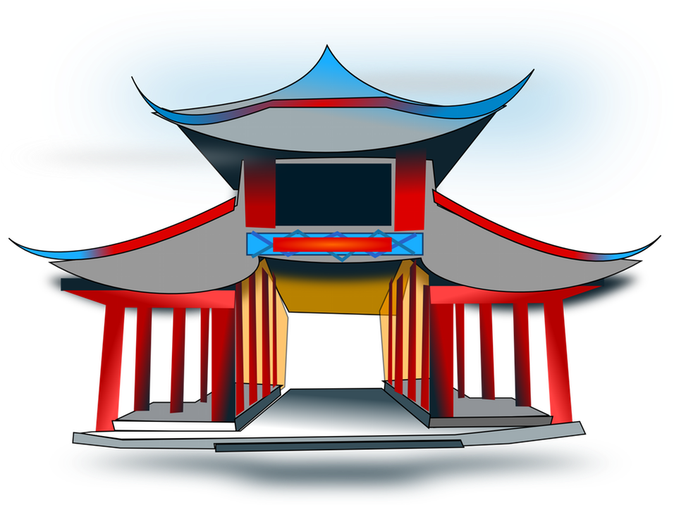 Clipart Vector European House - Letras Kung Fu Panda (972x720)