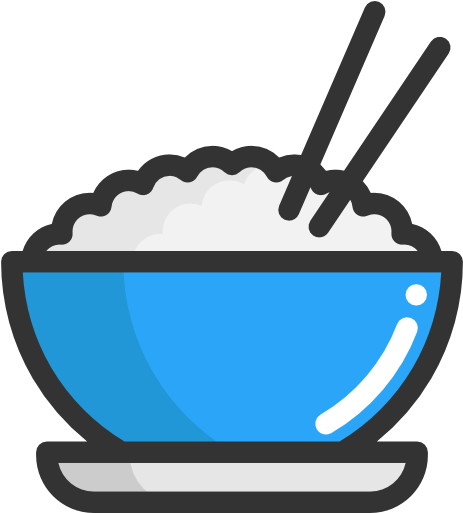 Bowl Icon - Cartoon Bowl Of Rice (512x512)