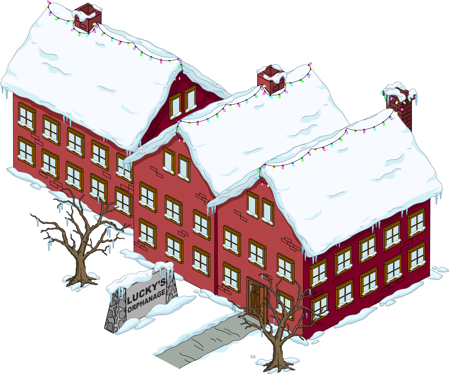 Building Luckysorphanage Christmas - Building (2000x1410)