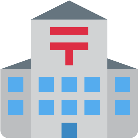 Japanese, Post, Office, Government, Official, Building, - Japanese Post Office Symbol (512x512)