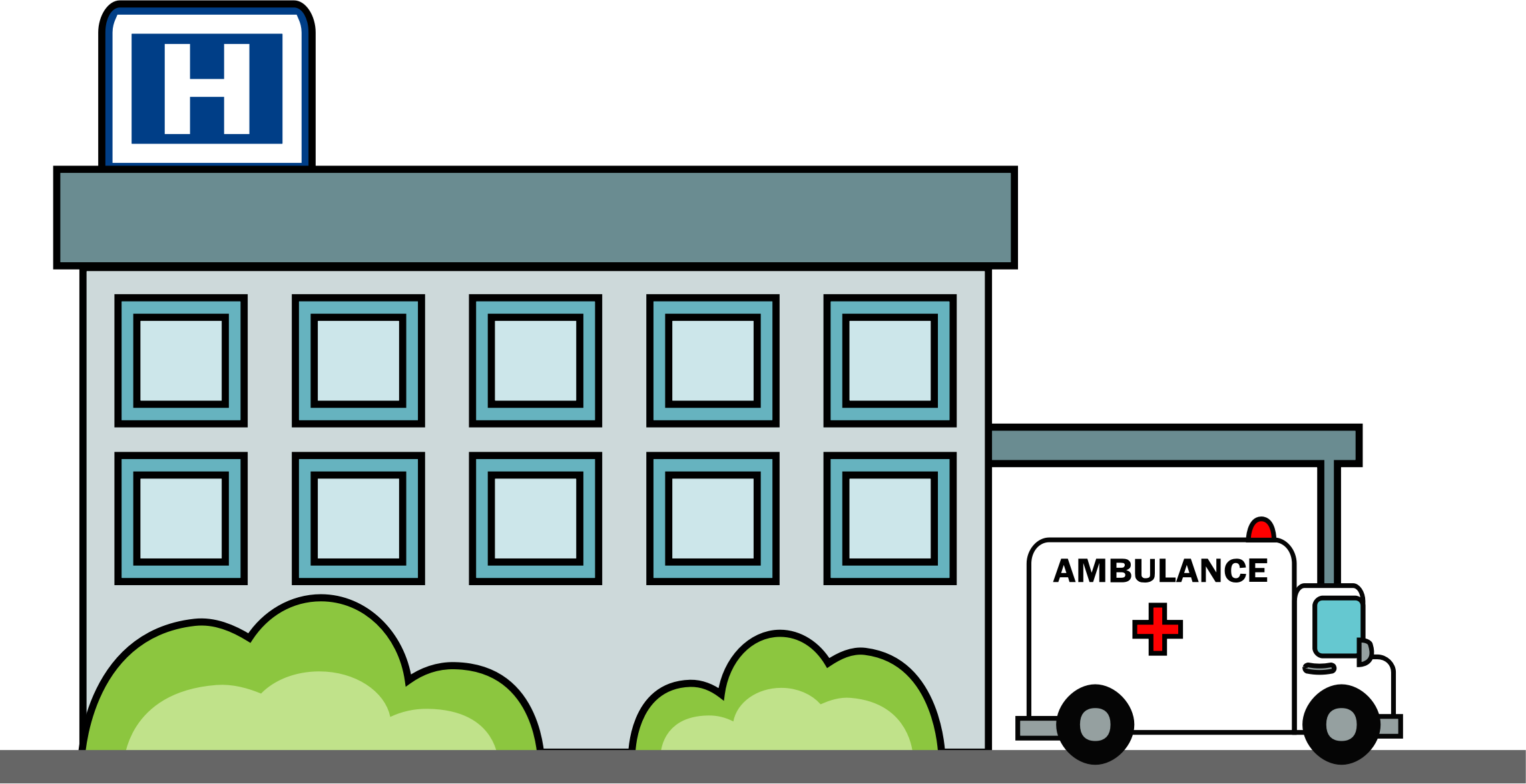 Building - Clipart Image Of Hospital (2286x1175)