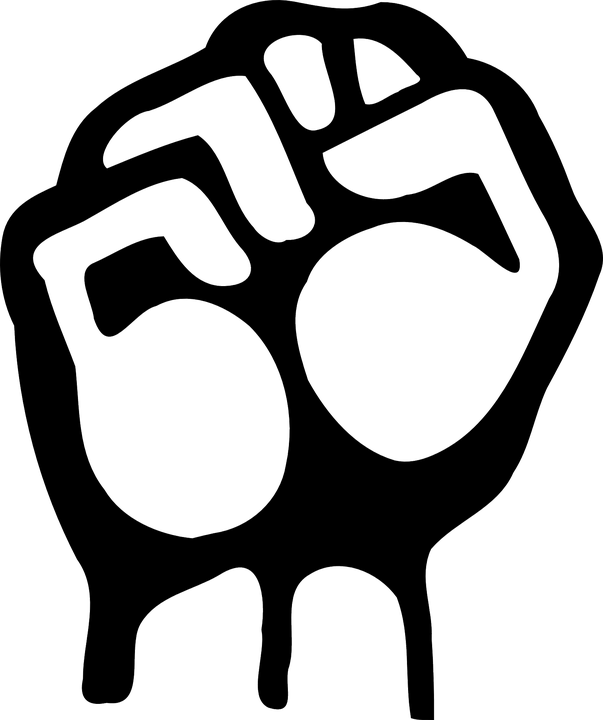 Fist Clipart Government Power - Raised Fist Png (603x720)