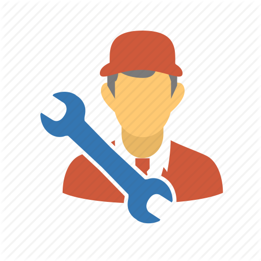 Round Plumber Icon With Wrench And House Vector Image - Repairing Man Icon Png (512x512)