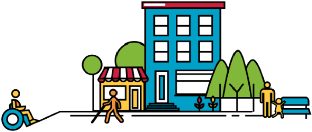 A Building Surrounded By Trees, And In The Left Corner - Wheelchair (634x350)