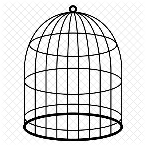 Cage Icon - Bird In Cage Png (512x512)