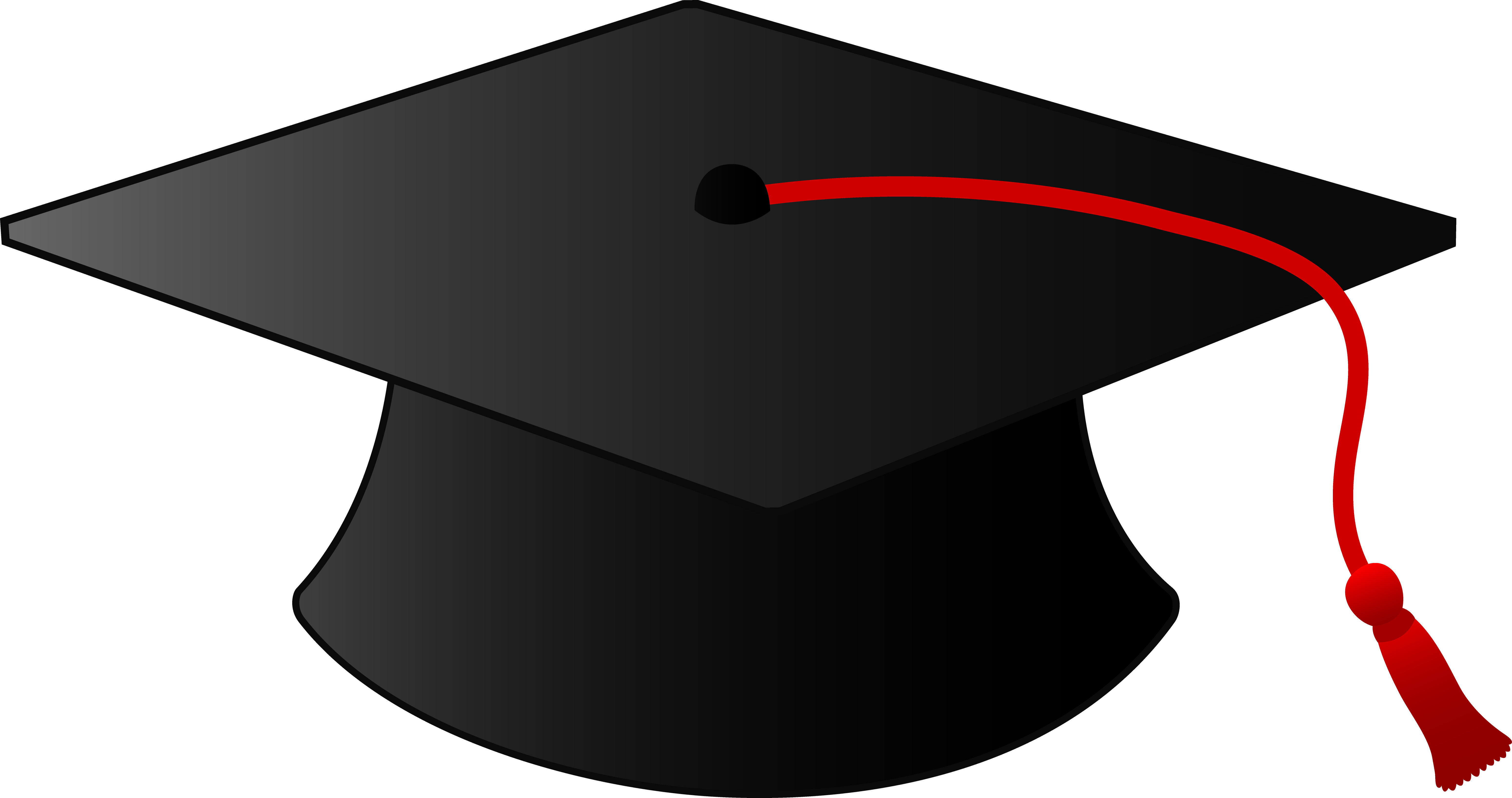 Graduation Cap With Tassel - Graduation Cap With Red Tassel (6204x3275)