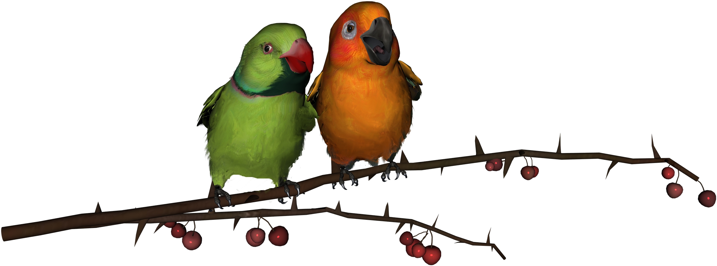 Love Birds Download Png - Png Love Birds Hd (2500x1767)